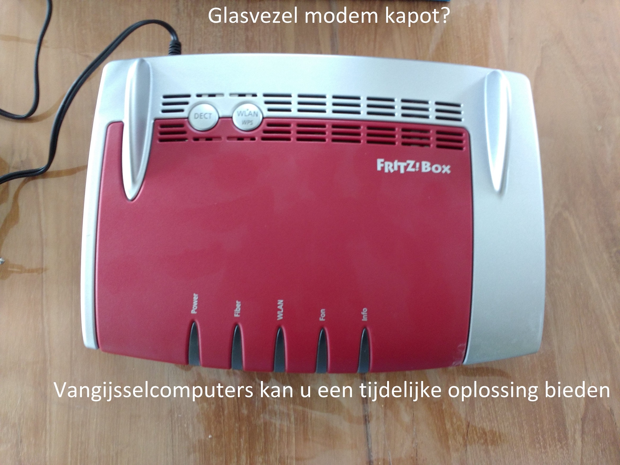 glasvezel modem kapot?